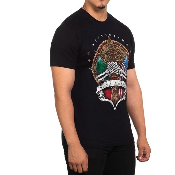 Affliction Black Label Men's Bonded by Pride Rhinestone T-Shirt Size Small - Picture 2 of 14